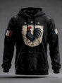 Men's oversized hoodie with French flag and Le Coq Gaulois graphic