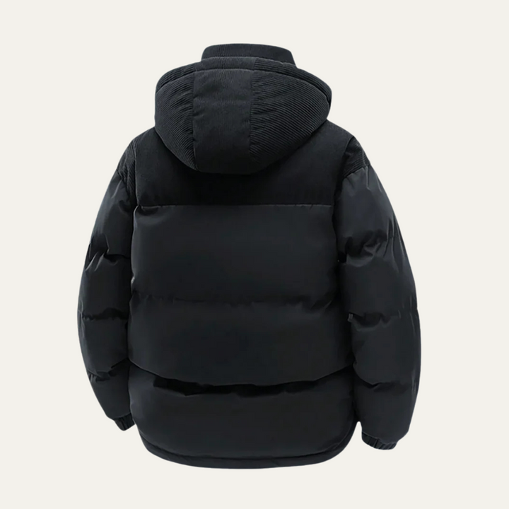 Men's thick hooded puffer jacket