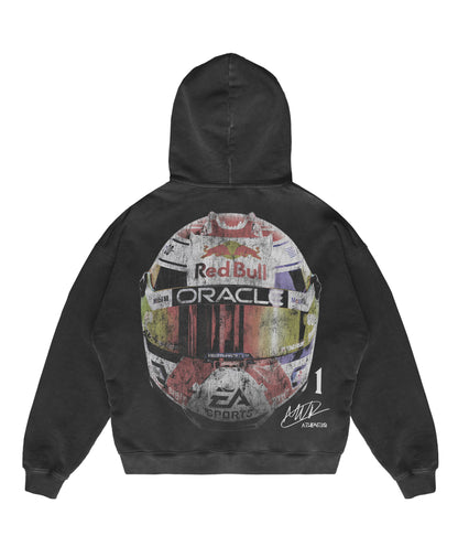 Helmet hoodie with a distinctive hooded design