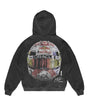 Helmet hoodie with a distinctive hooded design