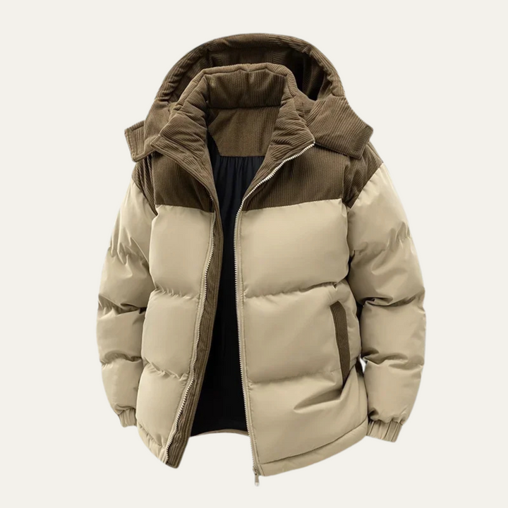 Men's thick hooded puffer jacket