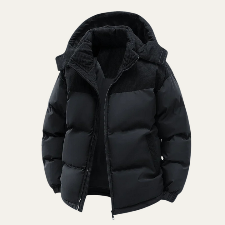 Men's thick hooded puffer jacket