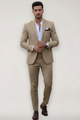 Men's Slim Fit Suit Set, Tailored Spring Blazer & Tapered Trousers for Business & Formal Wear