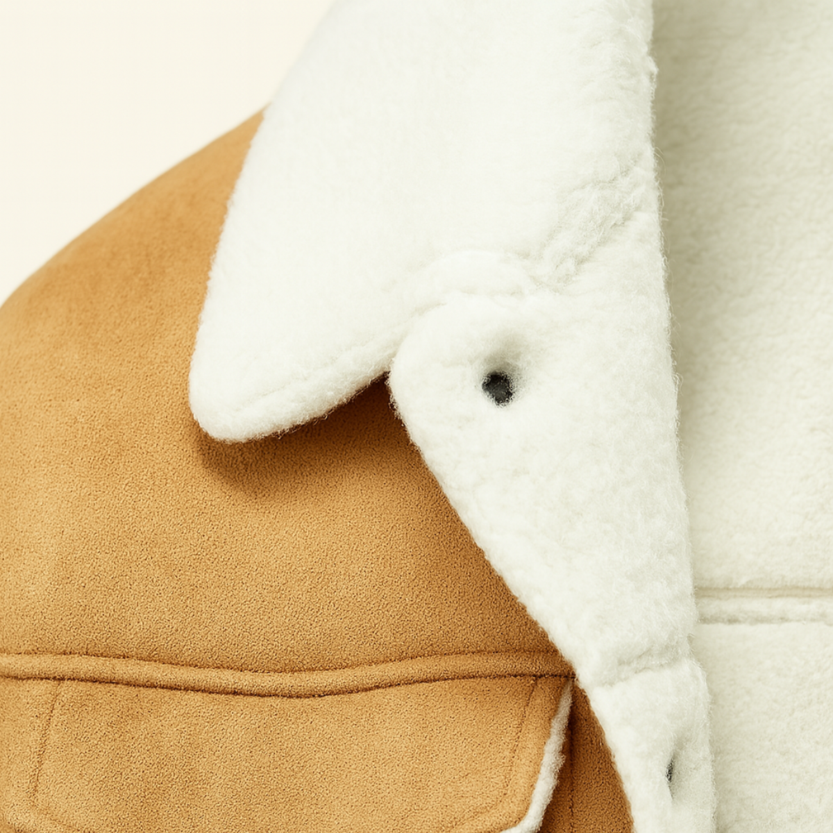 Men's sherpa lined suede jacket