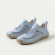 Unisex mesh panel lace-up sneakers with flat soles