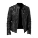 Men's zip front jacket with stand collar and multiple zipped pockets