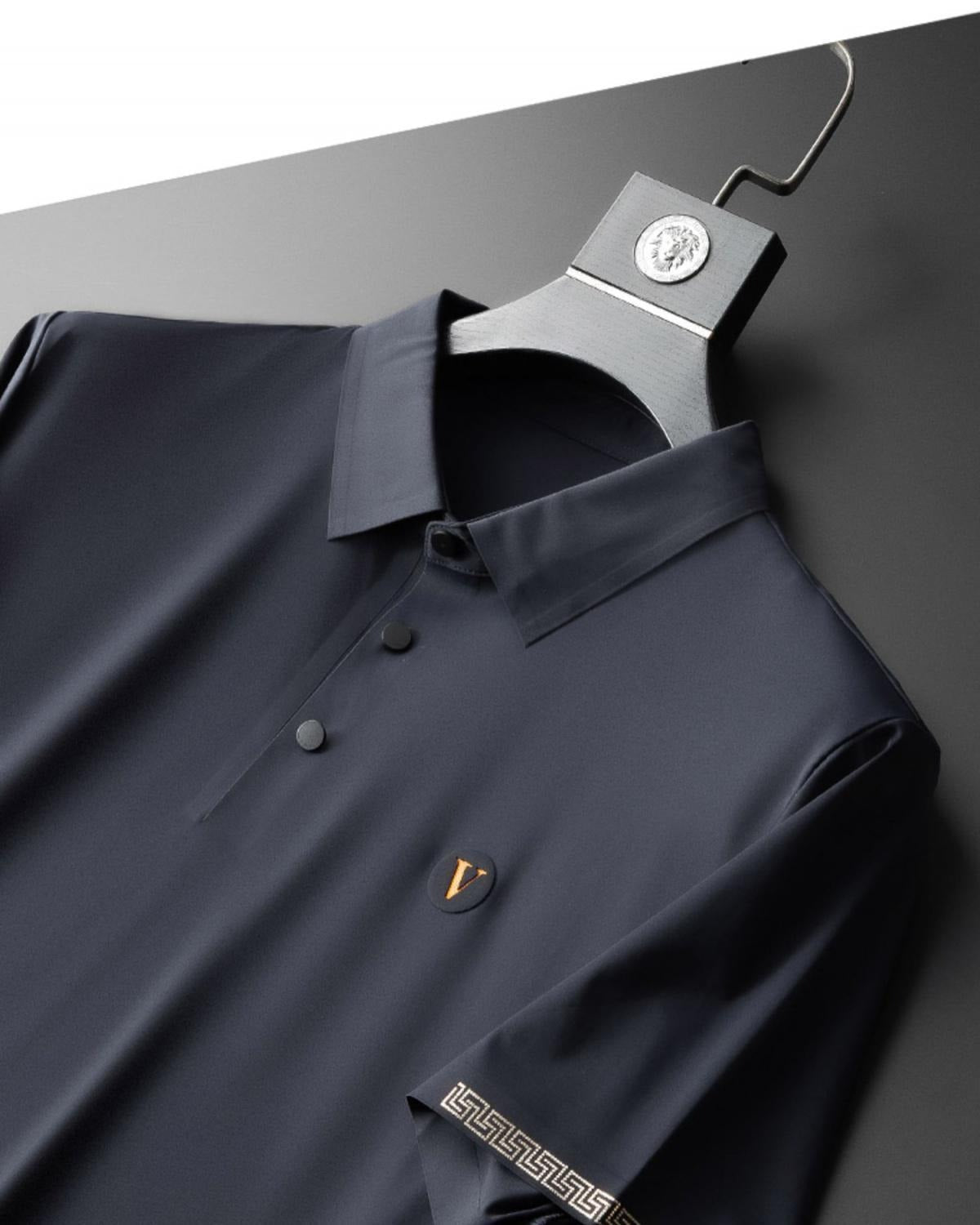 Men's short-sleeve polo shirt and trousers set
