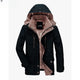 Men's hooded parka jacket with multiple front pockets