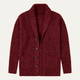 Men's chunky knit shawl collar cardigan