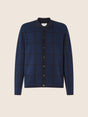 Unisex jacquard piquet cardigan with textured finish