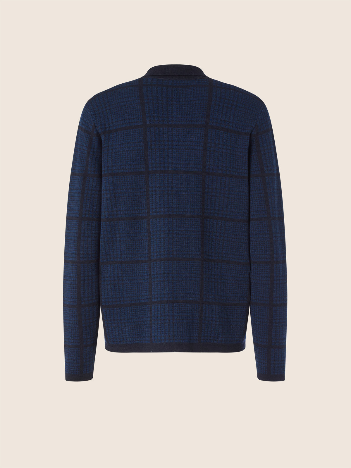 Unisex jacquard piquet cardigan with textured finish