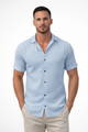 Men's Short Sleeve Summer Shirt, Button-Up Lightweight Casual Shirt, Breathable