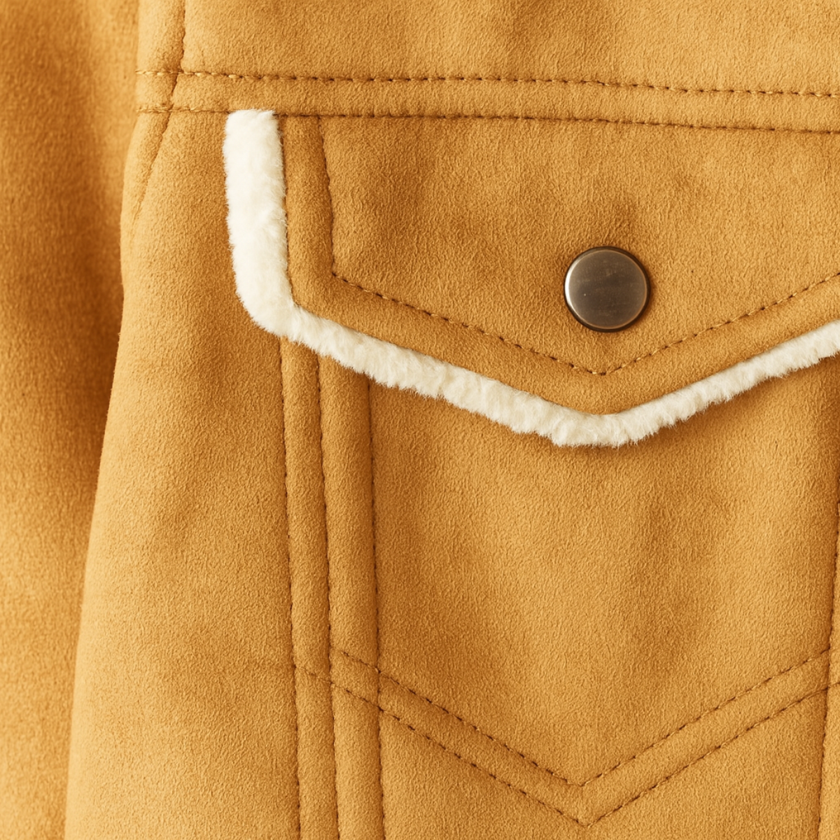 Men's sherpa lined suede jacket