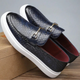 Classic slip-on loafers with round toes and low heels