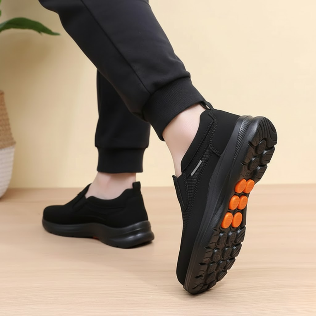 Unisex slip-on trainers with textured upper and thick sole