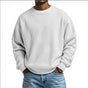 Men's textured crew neck sweatshirt with long sleeves and ribbed trims