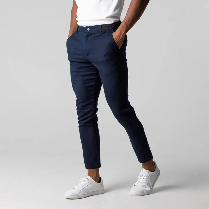 Men's Chino Trousers, Slim Fit Stretch Casual Smart Chinos for Everyday Wear
