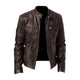 Men's zip front jacket with stand collar and multiple zipped pockets