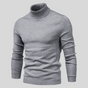 Men's ribbed turtleneck jumper with long sleeves and fitted shape
