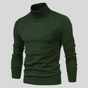Men's ribbed turtleneck jumper with long sleeves and fitted shape