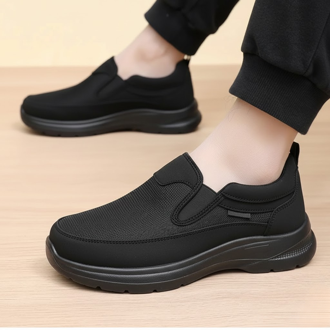Unisex slip-on trainers with textured upper and thick sole