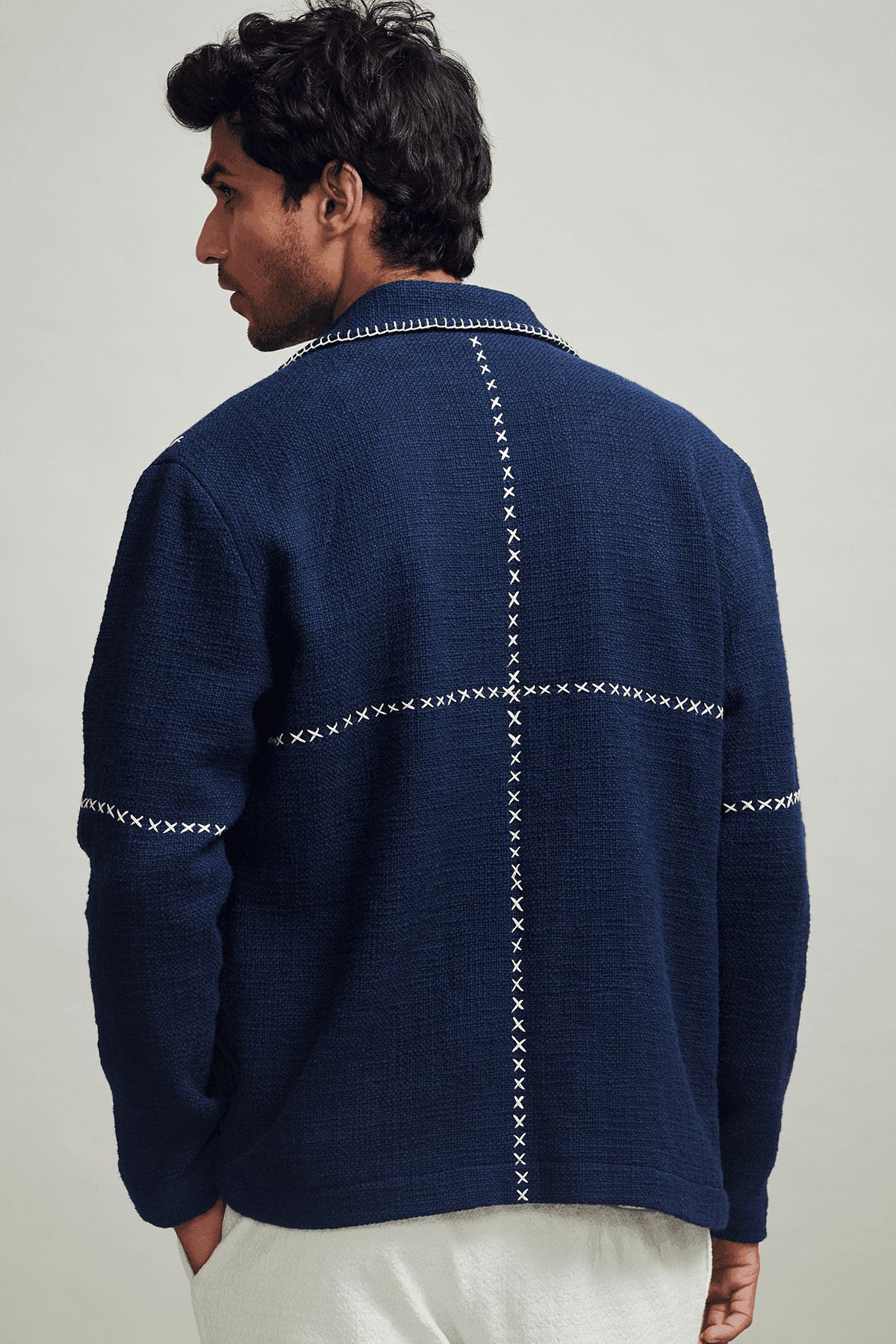 Unisex cross stitch jacket