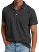 Men's Polo Shirt with Collar, Short Sleeve Solid Cotton Smart Casual Polo Regular Fit