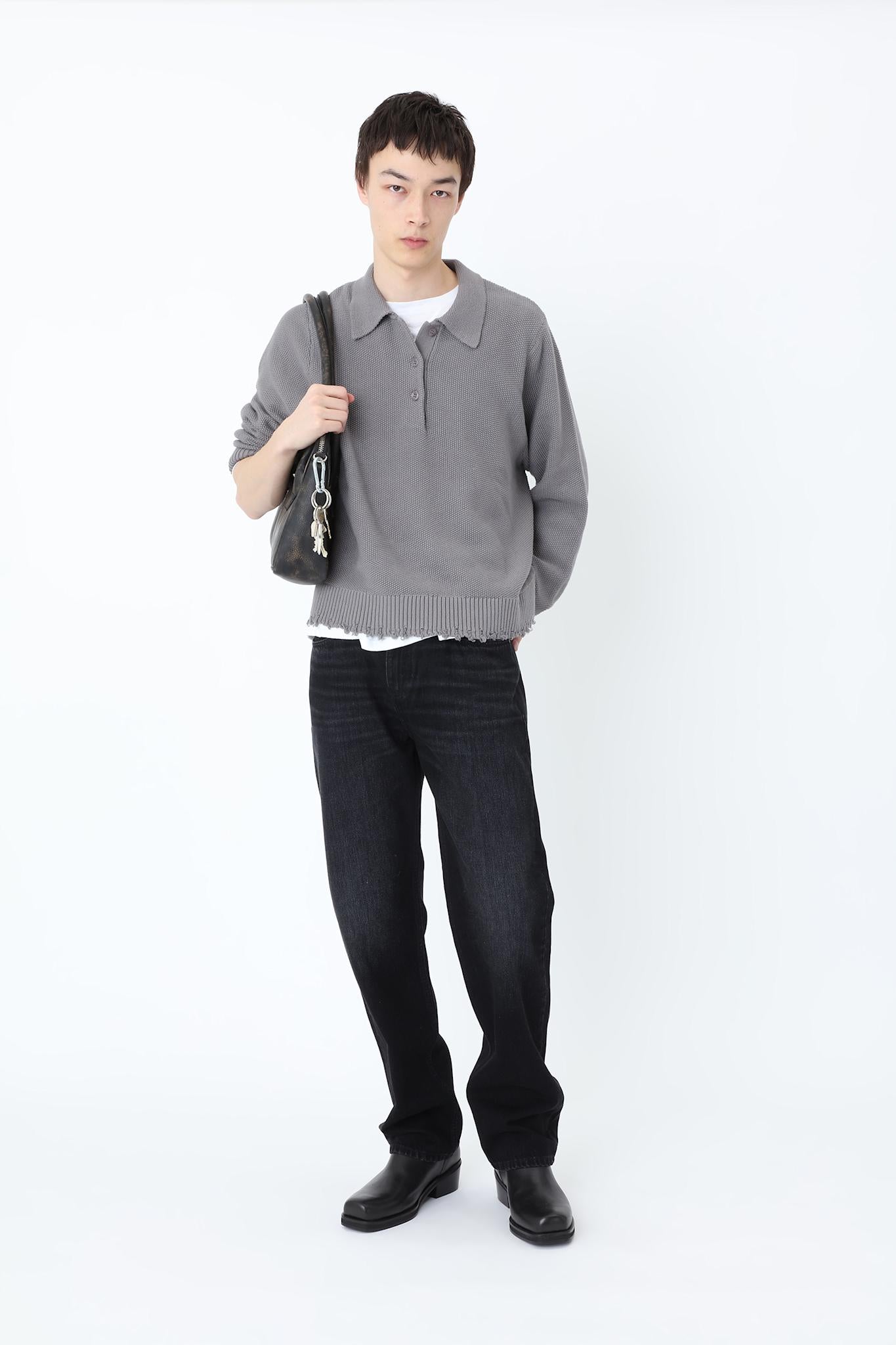 Women's black straight-leg jeans with high rise and five-pocket design