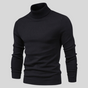 Men's ribbed turtleneck jumper with long sleeves and fitted shape