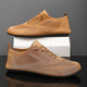 Mesh knit slip-on shoes with round toe