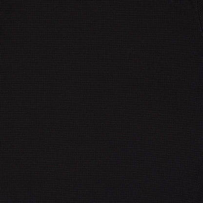 Men's black long-sleeve crew-neck top with textured finish and ribbed cuffs