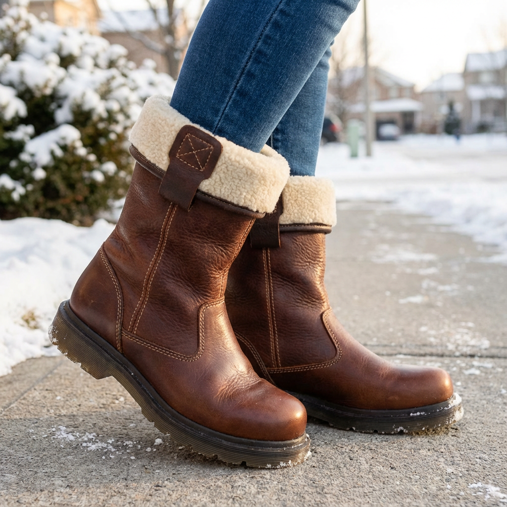 Unisex fur-lined winter boots