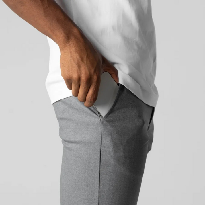 Men's Chino Trousers, Slim Fit Stretch Casual Smart Chinos for Everyday Wear