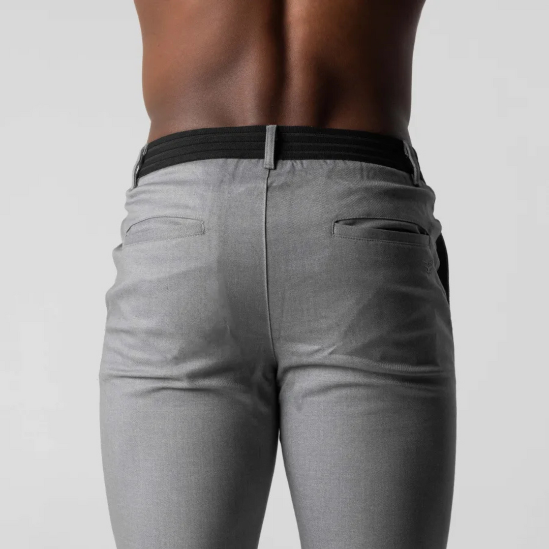Men's Chino Trousers, Slim Fit Stretch Casual Smart Chinos for Everyday Wear