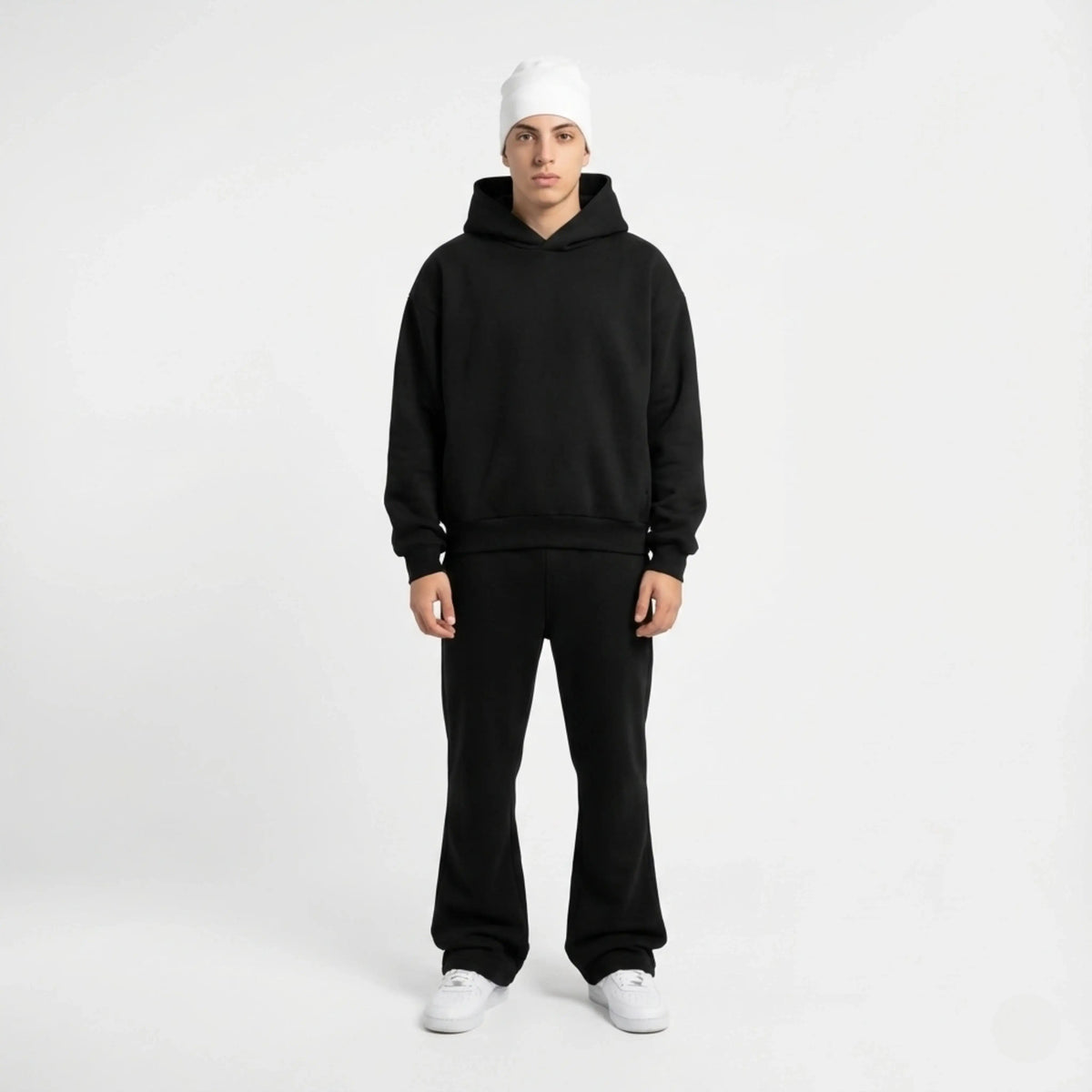 Unisex oversized hooded sweatshirt and matching jogger tracksuit set
