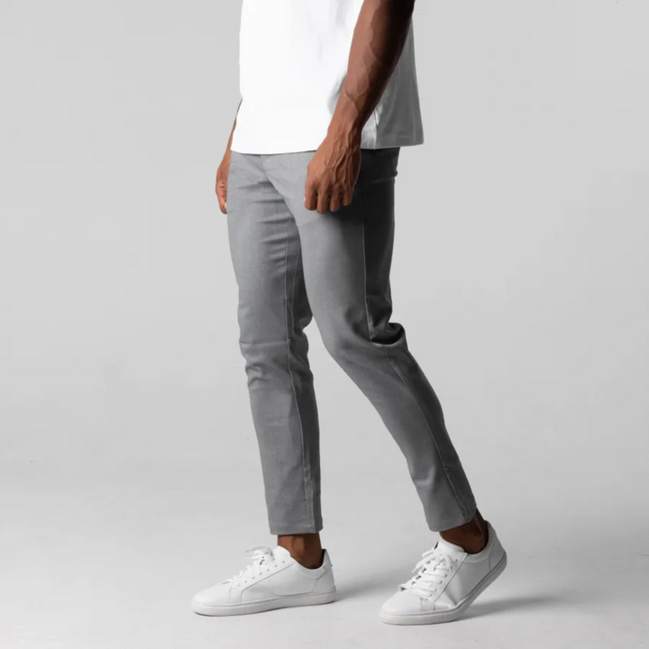 Men's Chino Trousers, Slim Fit Stretch Casual Smart Chinos for Everyday Wear