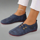 Moccasin shoes with round toes, decorative lace detail and flat soles