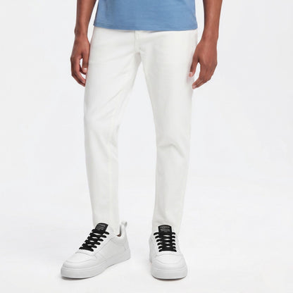 Low lace-up trainers with stitched panels, round toes and flat textured soles