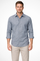Men's Long Sleeve Linen Shirt, Button-Up Classic Casual Summer Shirt, Breathable