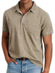 Men's Polo Shirt with Collar, Short Sleeve Solid Cotton Smart Casual Polo Regular Fit