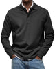 Men's Long Sleeve Polo Shirt, Casual Slim Fit Collared Polo for Everyday Wear