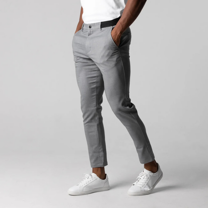 Men's Chino Trousers, Slim Fit Stretch Casual Smart Chinos for Everyday Wear