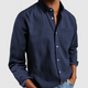 Men's Breathable Smart Casual Shirt, Long Sleeve Button-Down Regular Fit Dress Shirt