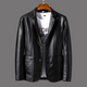 Men's blazer jacket with notched lapels, button front and patch pockets
