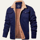 Men's fleece-lined hooded winter coat