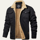 Men's fleece-lined hooded winter coat