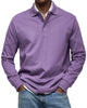 Men's Long Sleeve Polo Shirt, Casual Slim Fit Collared Polo for Everyday Wear