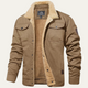 Men's fleece-lined hooded winter coat