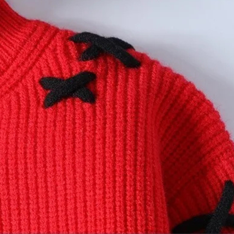 Unisex turtleneck top with a high neckline