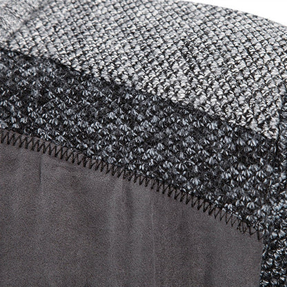 Men's textured zip jacket with stand collar, geometric panels and long sleeves